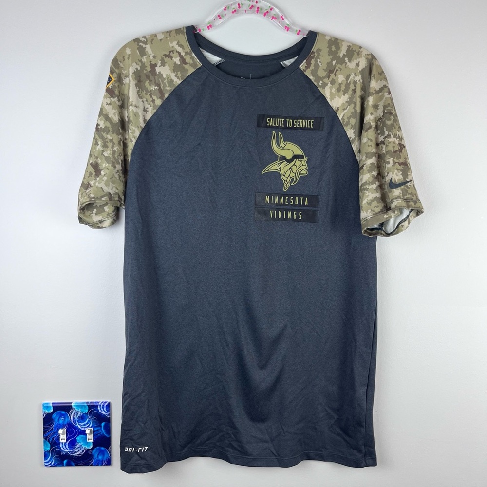 Nike Minnesota Vikings NFL Football Salute to Service T-Shirt Men's Tee Medium